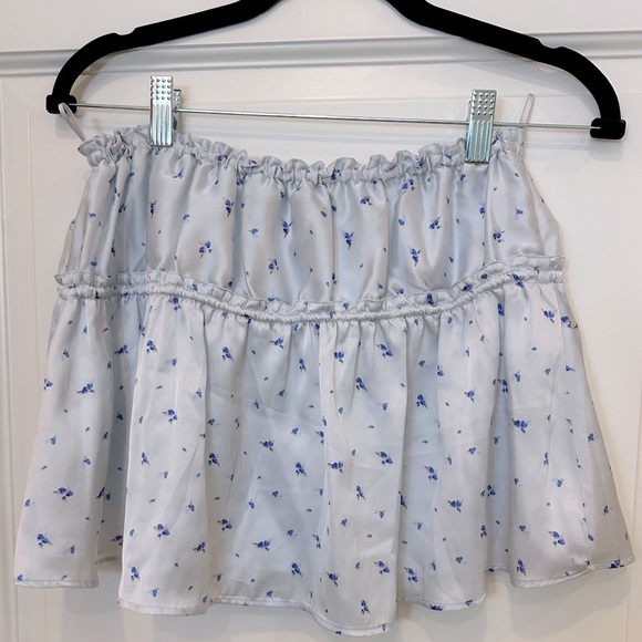 NWT Zara satin floral mini skirt - Picture 2 of 12